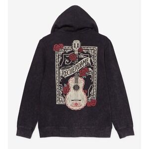 Disney Pixar Coco Zip Hoodie XL‎ "RECUERDAME - Remember Me" Floral Roses Guitar